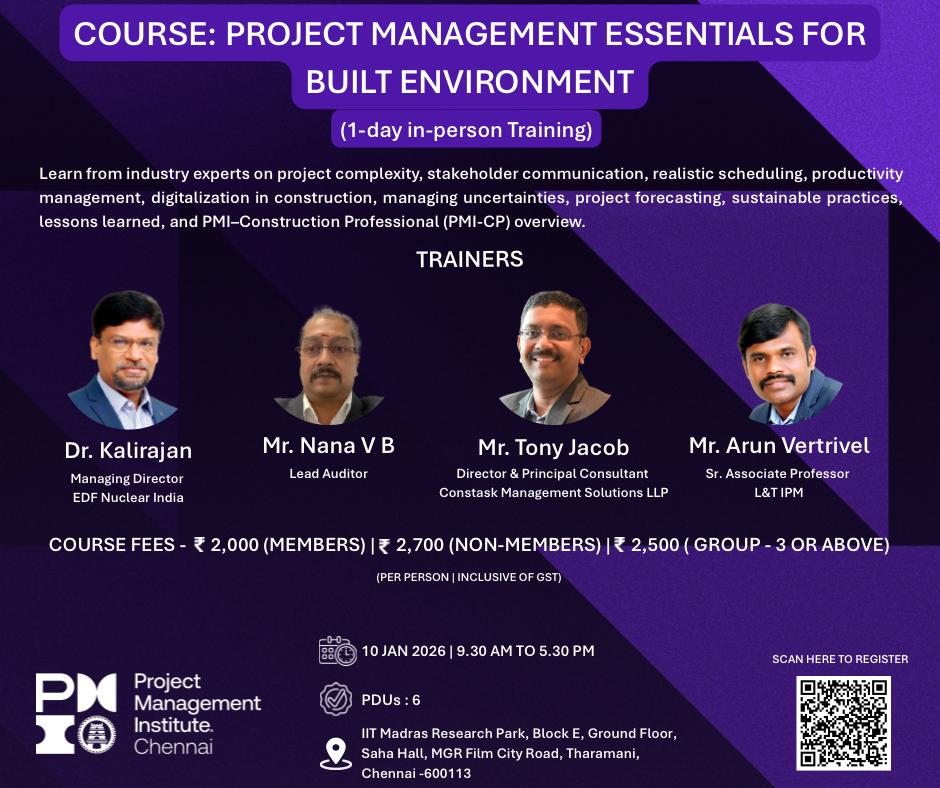 Project Management Essentials for Built Environment (1-Day, In-Person ...
